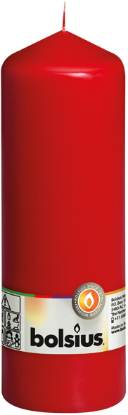 Bougie pilier 200mm x 68mm rouge