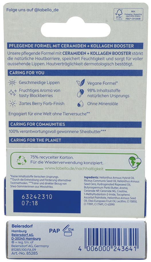 Labello Lip Balm Blackberry Shine 5.5ml