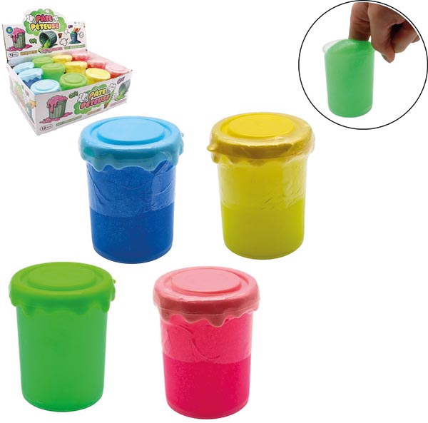 Fart Play Dough 130g, with glitter in a container, 4