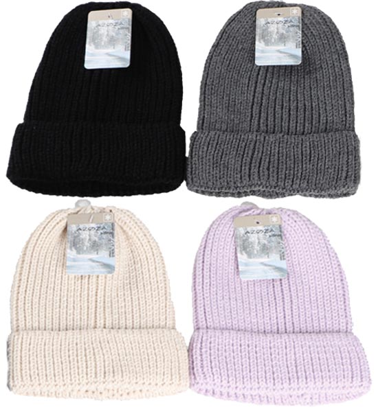 Winter Damen Strick Mütze 4 Fb. sortiert