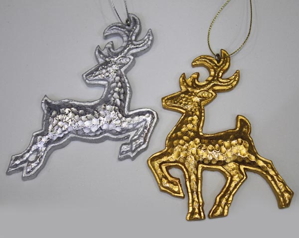 Goldener LUXUS Hirsch 11,3x8,8cm