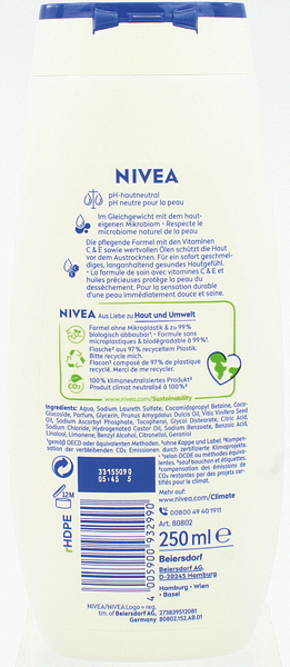 Nivea Shower 250ml Cream Soft