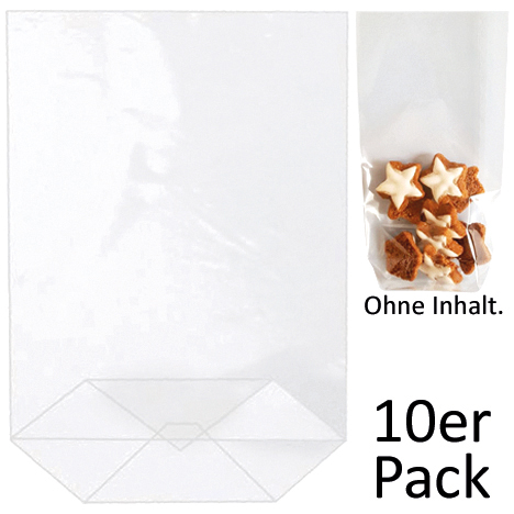 Sac-cadeau Cellophane 10pcs Pack 11.5x19cm