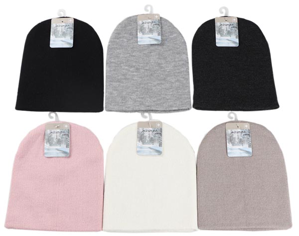 Winter Damen Strick Mütze 40gr 4 Fb. sortiert