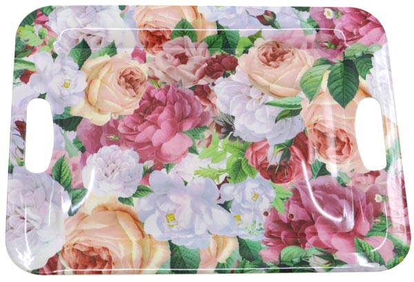 Tablett rechteckig 33.5 x 25.5 x 1.25 cm aus Kunststoff