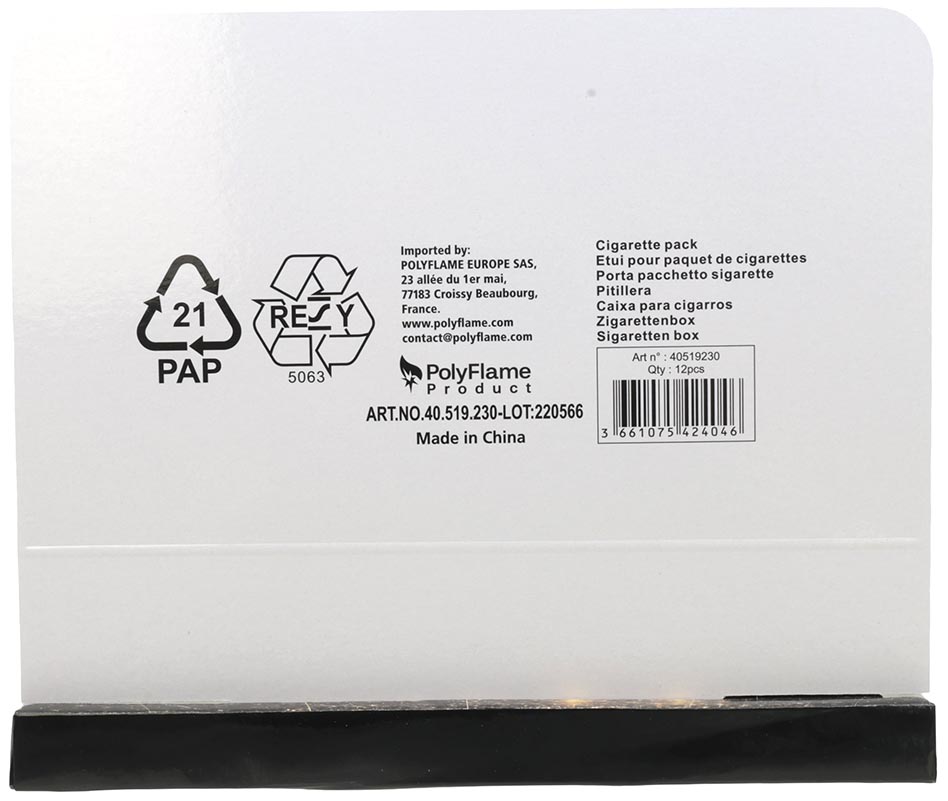 Goldbarren-Zigarettenpackung, Gold im 12er Display aus Kusto