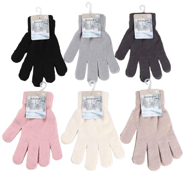Winter Damen Handschuhe 6 Fb. sort