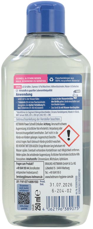 Heitmann Power Schnell-Entkalker 250ml