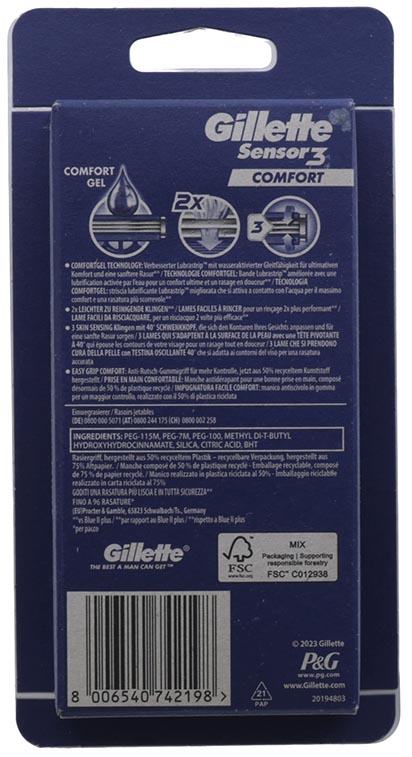 Gillette Sensor3 Einwegrasierer Comfort 8er