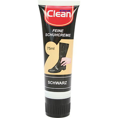 Shoe Polish 75ml Black in Tube w/Measuring Sponge