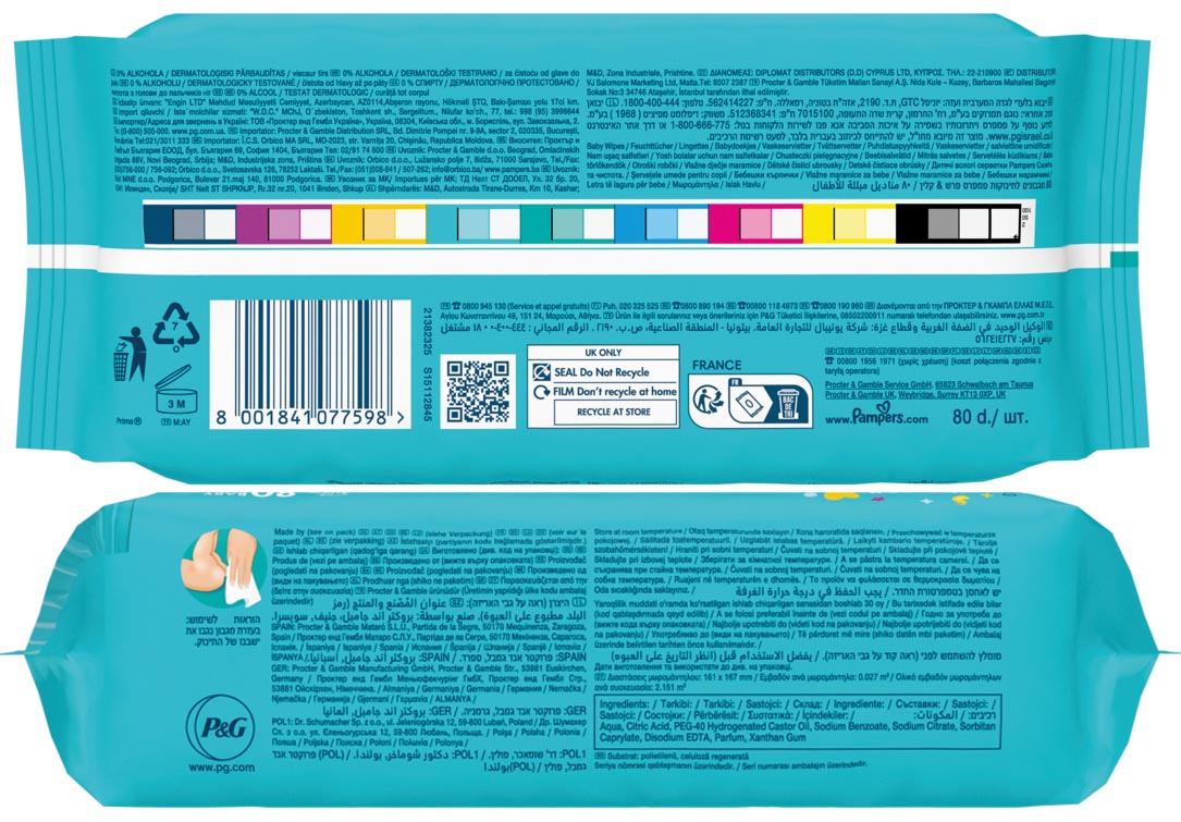 Pampers wet wipes Fresh Clean 15x80