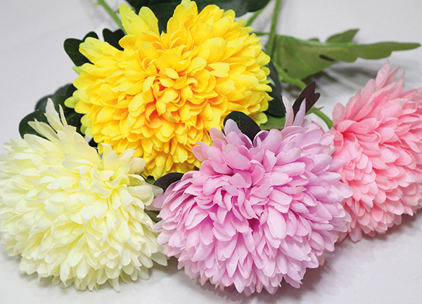 Grande boule de chrysanthème, 12x50cm, faite à la main avec