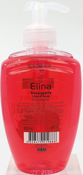 Elina Pomegranate Soap Liquid 300ml w/ Pump