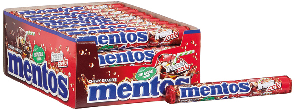 Food Mentos Chewing dragees 1pcs Cola