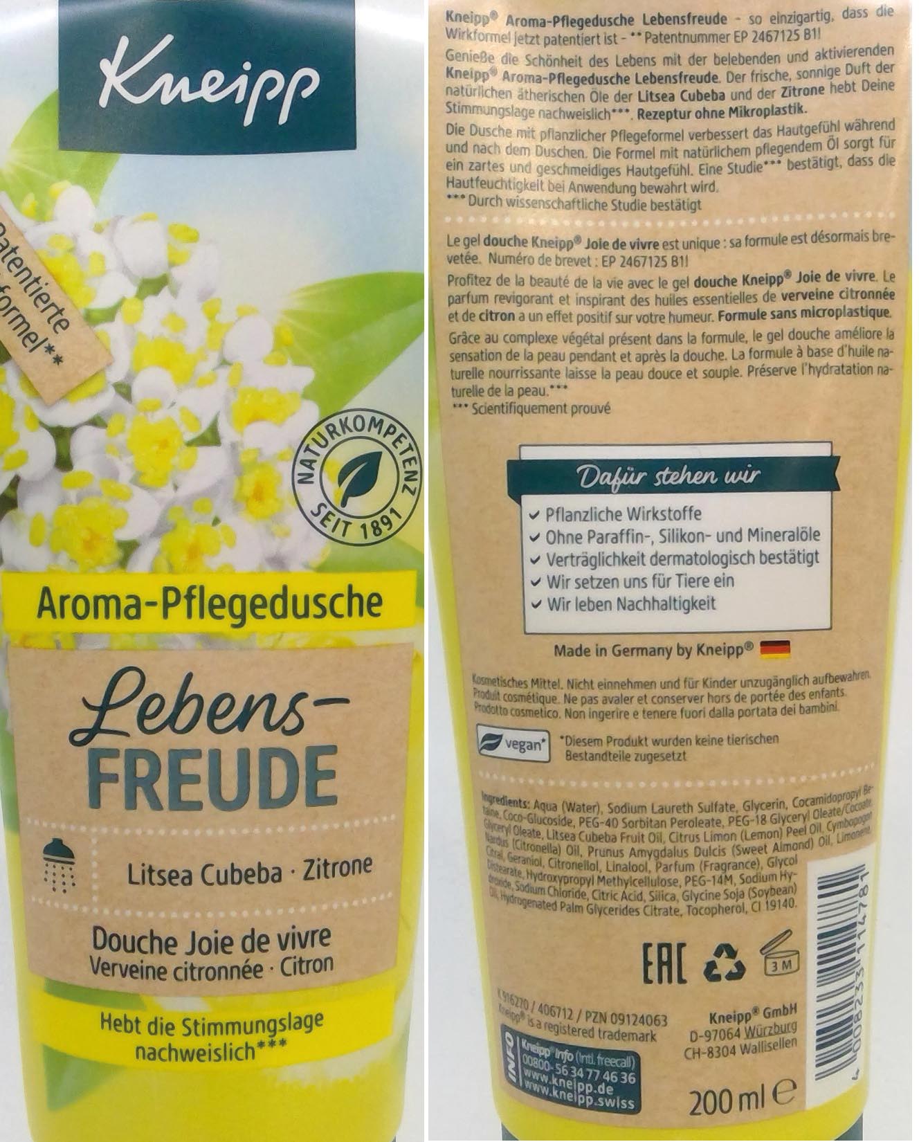 Kneipp shower 200ml Litsea Cubeba / Zitrone