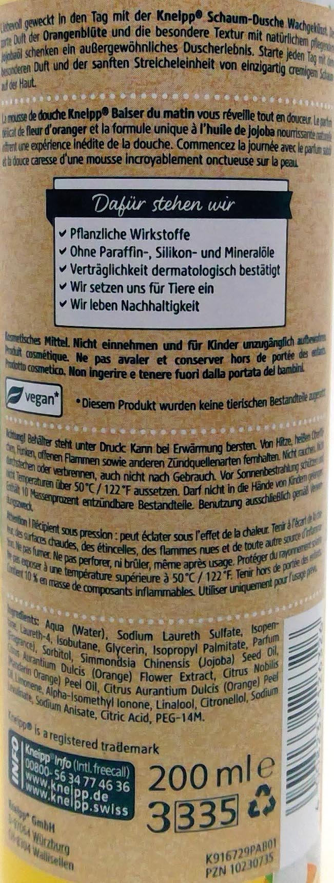 Kneipp foam-shower 200ml Orange/Jojoba oil