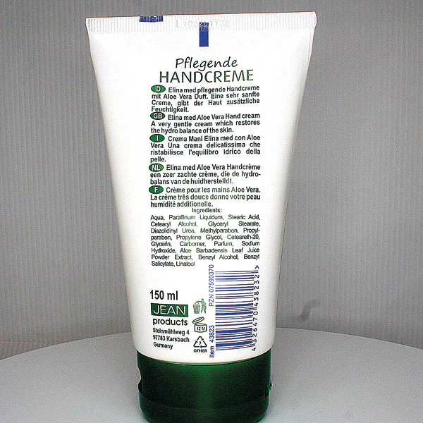 Cream Elina Hand Cream 150ml Aloe Vera in Tube