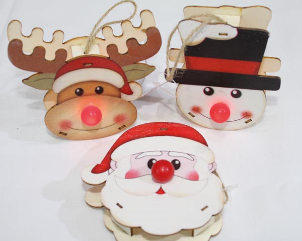 Holz Niko, Rudolph oder Snowy 9,5x8,5cm