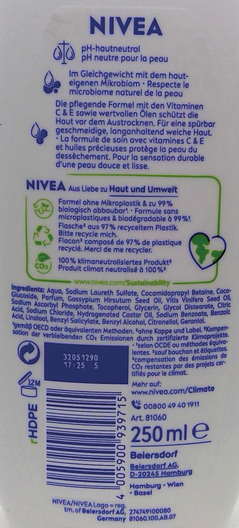 Nivea Dusch 250ml Cashmere Moments