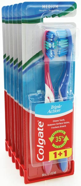 Zahnbürste COLGATE 2er Triple Action