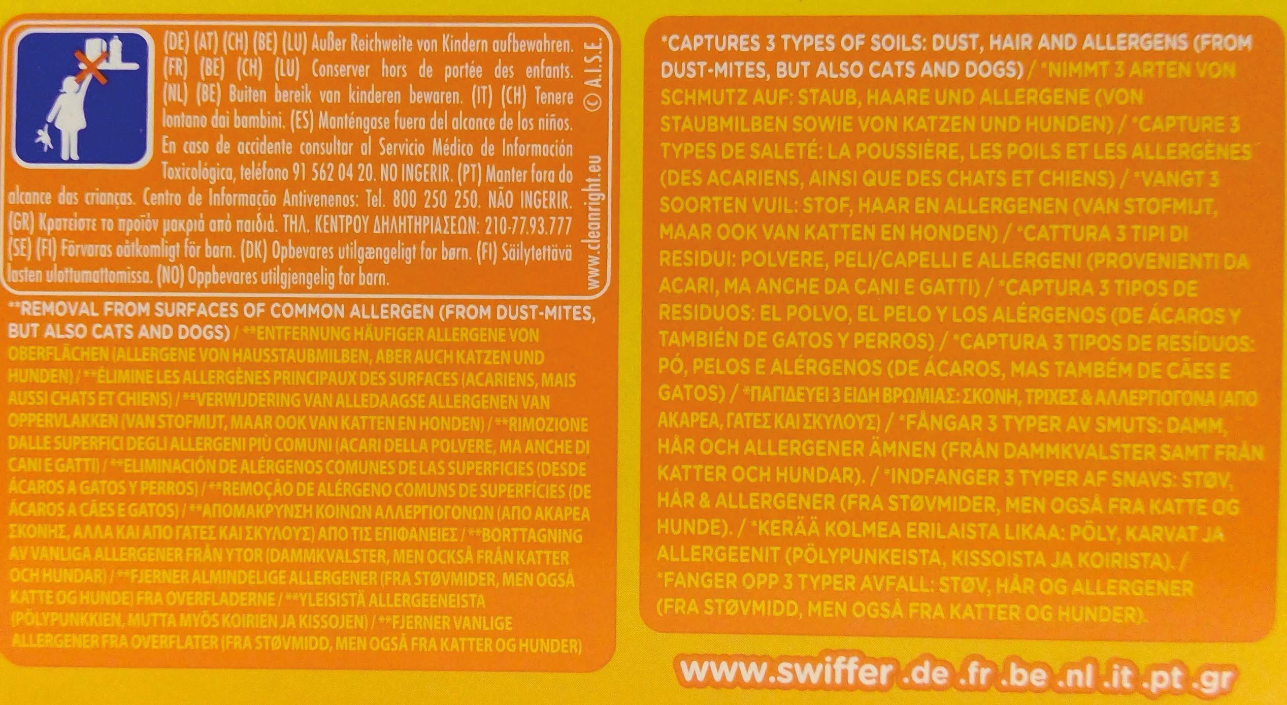 Swiffer Staubmagnet Nachfüller 9 Tücher Febreze