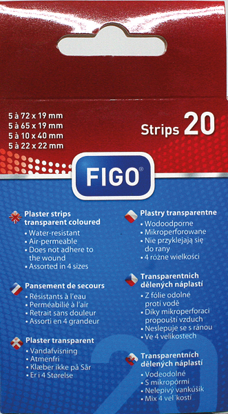 Pansement pour plaies Strips 20er transparent &