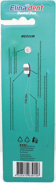 Zahnbürste ELINA 2er m. Anti-Rutschgriff medium