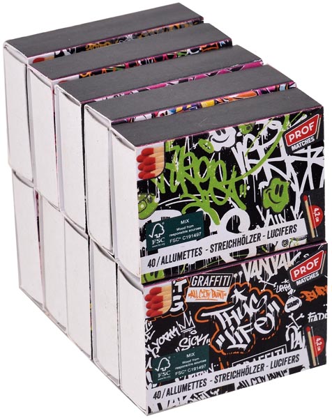 Streichhölzer für die Tasche 42mm, 10×40 Stück,