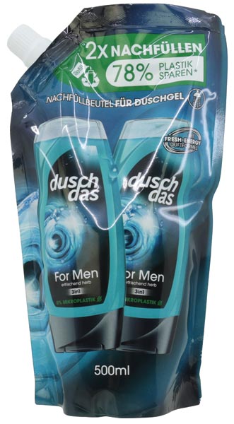 Duschdas 500ml For Men Nachfüllbeutel