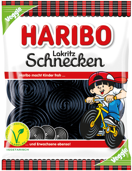 Food Haribo liquorice snails 175g