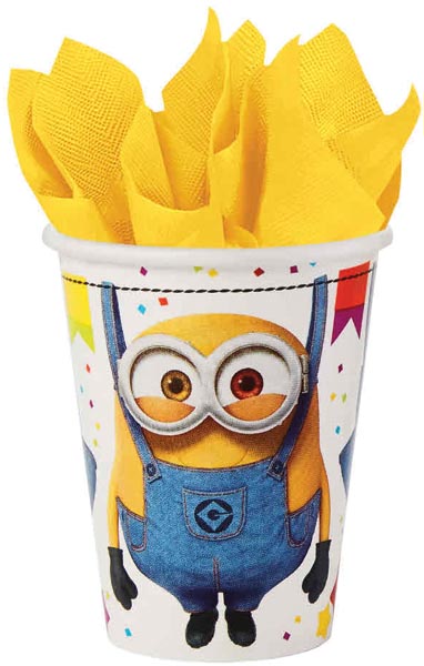 Pappbecher 8er Minion 250ml