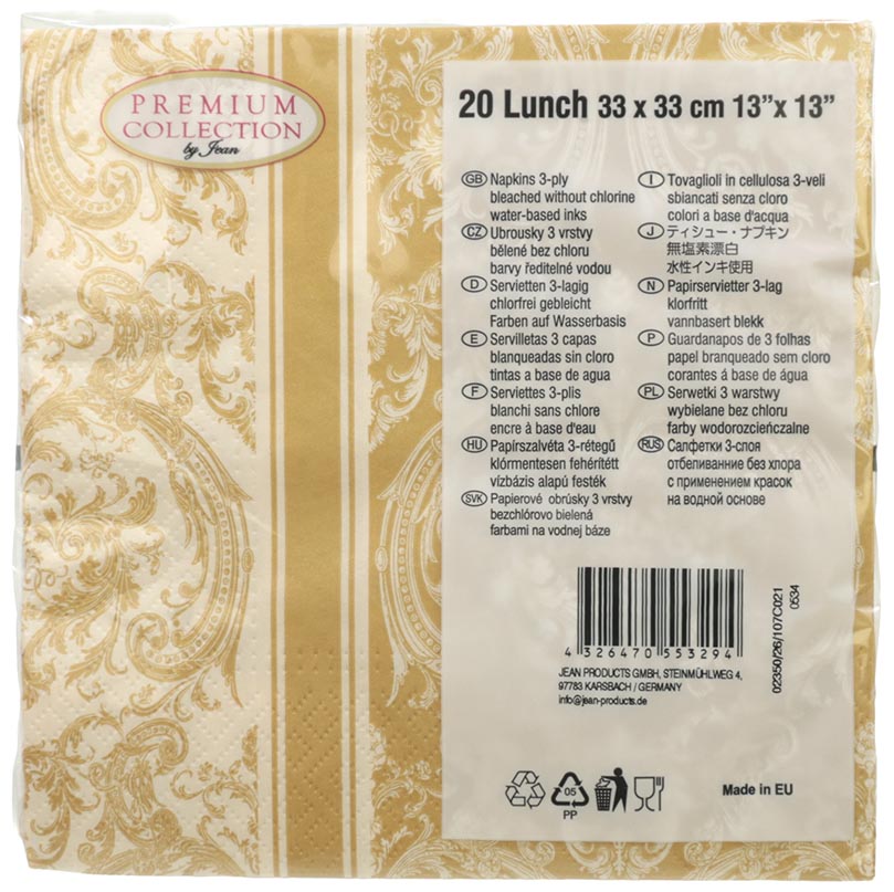 Napkins 20s, 3-ply 33x33cm, ROYAL -