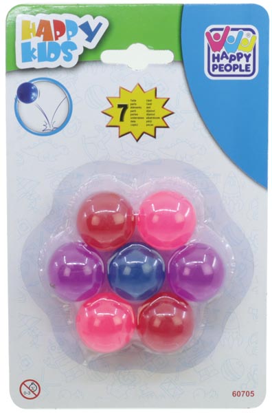 Flummi 3cm Happy Kids 7er auf Karte