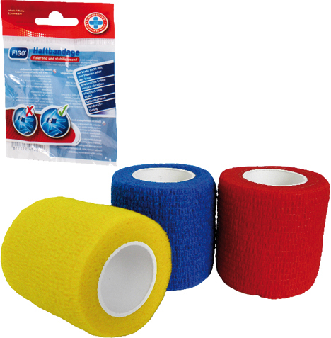 Bandage elastic 5cmx4m self adhesive ass. colors