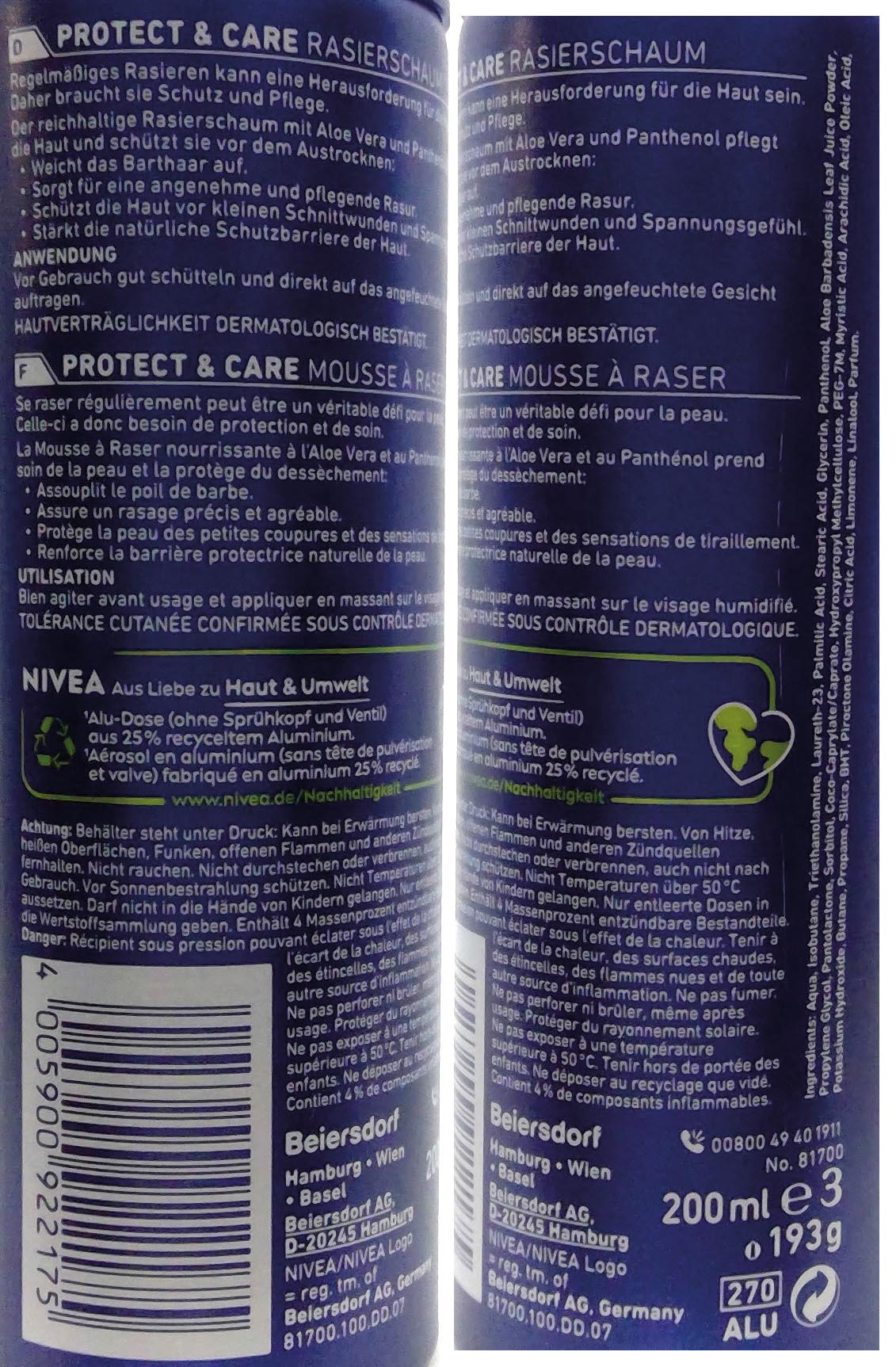 Nivea Shaving Cream 200ml Mild