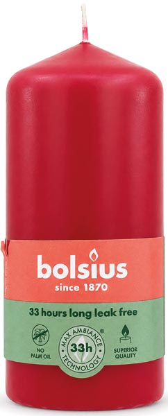 Stumpenkerze 80mm (H) x 58mm (DM), rot