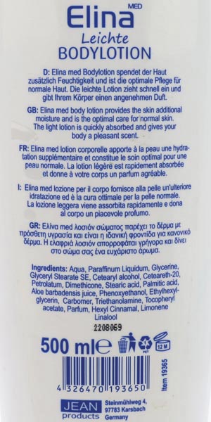 Body Lotion Elina 500ml Hydro Care