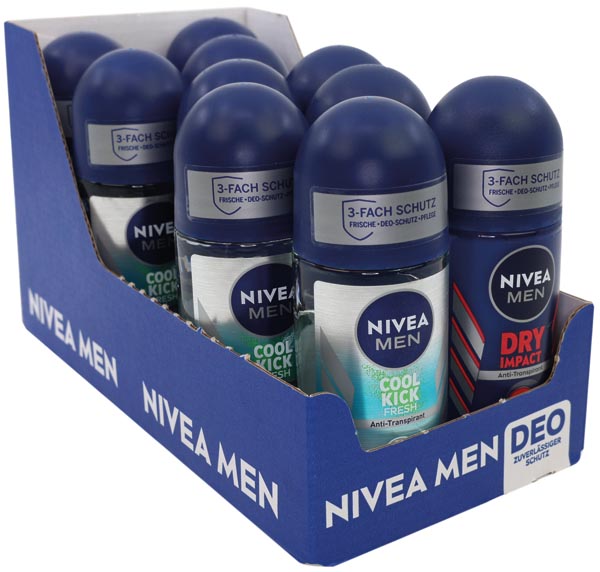 Nivea Deo Roll-On 50ml 10pc mixed carton