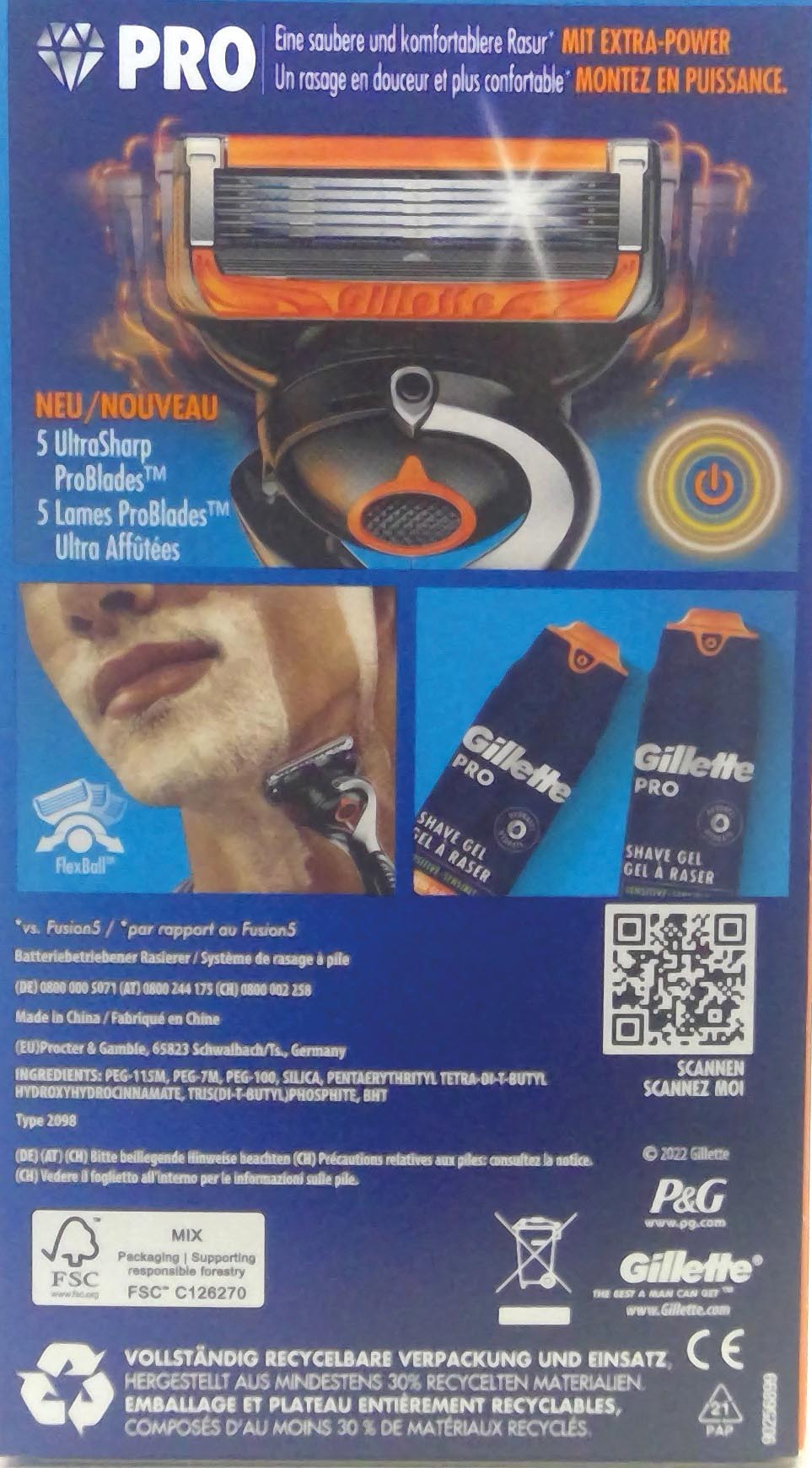 Gillette Fusion ProGlide Power Flexball Razor