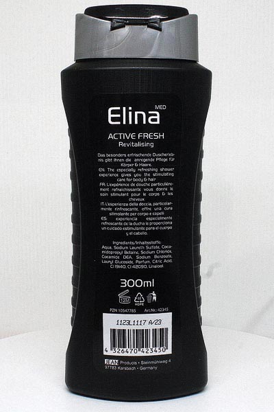 Shower Gel Elina 300ml 2in1 Active Fresh for men