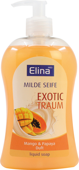 Savon liquide Elina 500ml Mangue & Papaye