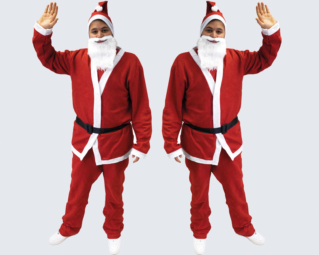 Santa Anzug 5 teiliges Set, Größe XL-XXL