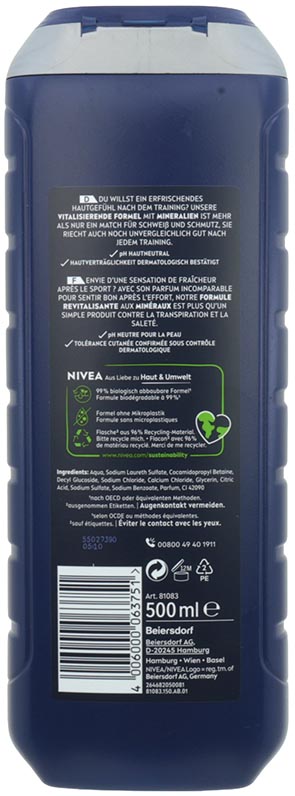Nivea shower 500ml for men Sport