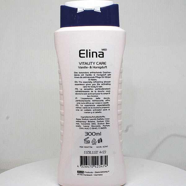 Gel Douche Elina 300 ml Soin Vitalité 2en1