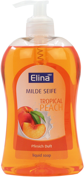 Savon liquide Elina 500ml pêche avec distributeur