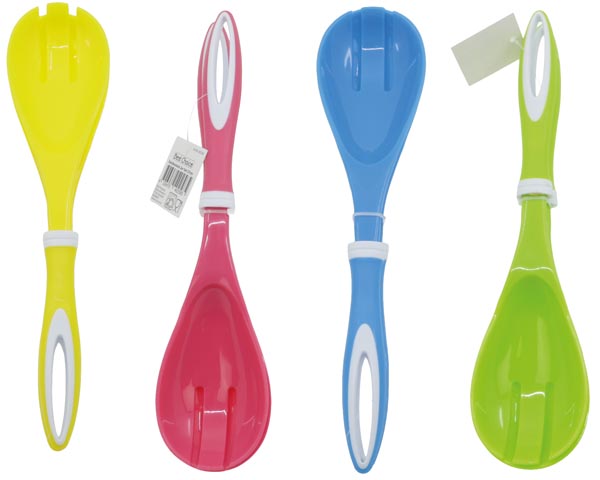 Salatbesteck 2er Set 27cm transp. Kusto 4Fb. sort