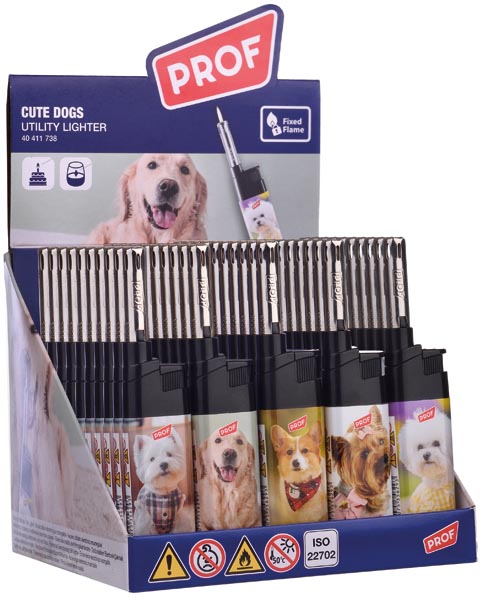 Feuerzeug Kerzenanzünder Hunde - Dogs, im 50er Display