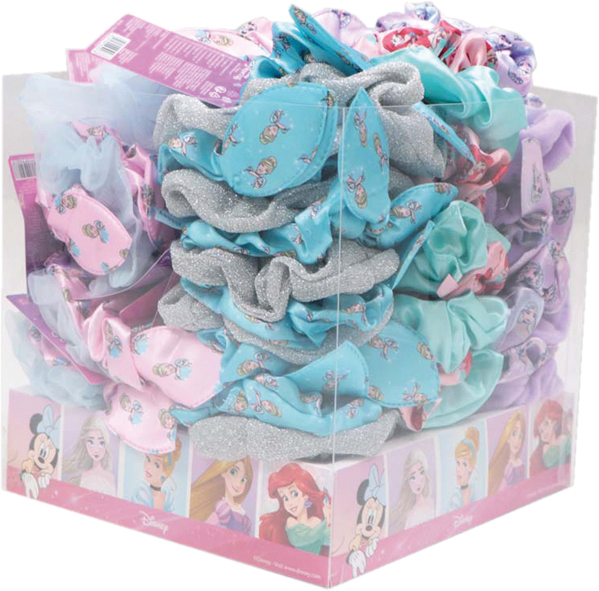 Hair Scrunchies Disney 2pcs, 6fold assorted