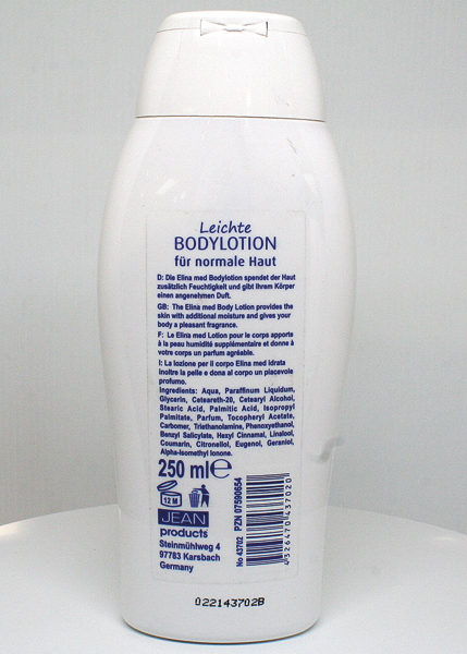 Lotion pour le corps Elina 250ml hydro care