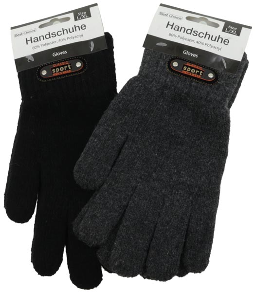 Gloves one size L/XL black, grey